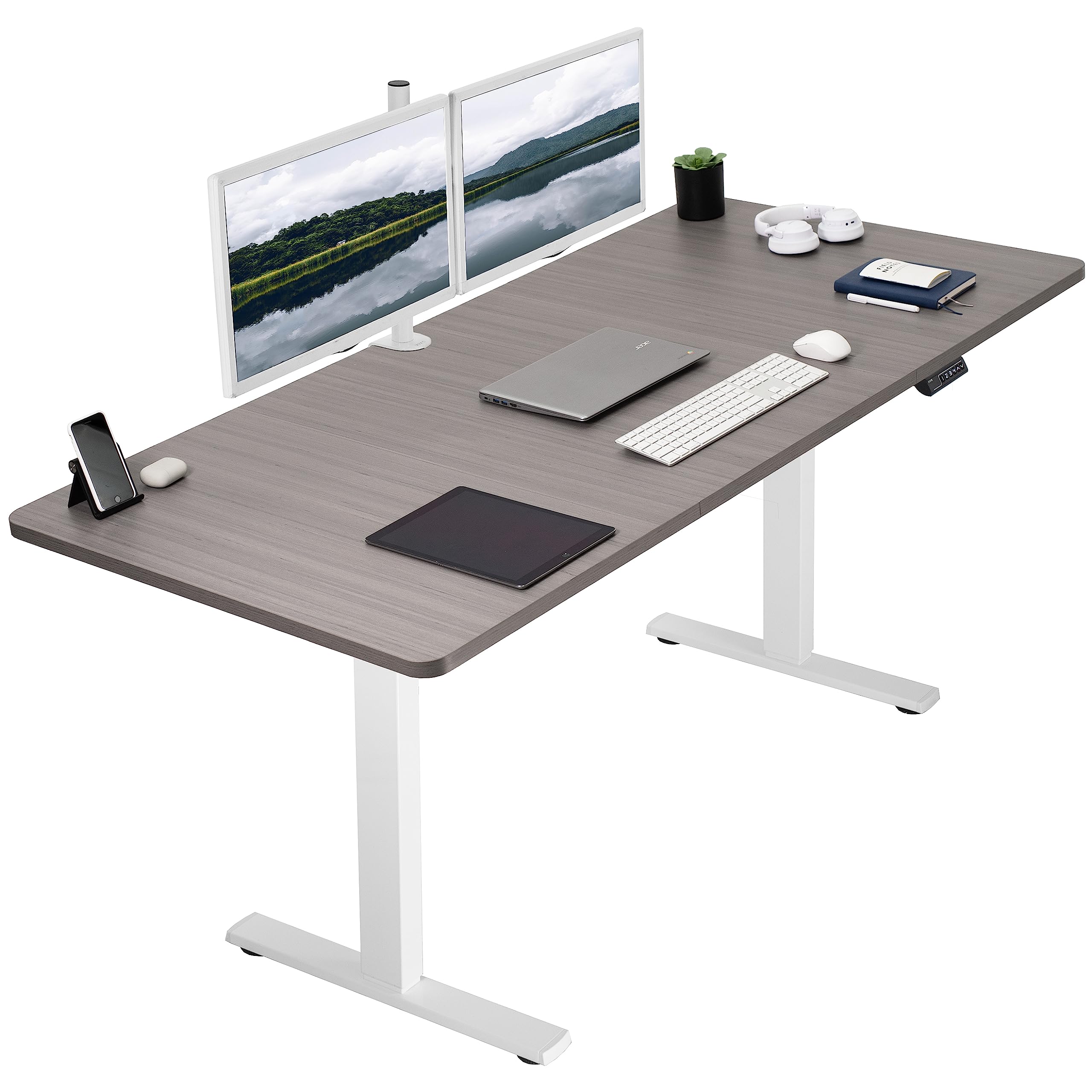 Snapklik.com : VIVO Electric 71 X 36 Inch Standing Desk Workstation