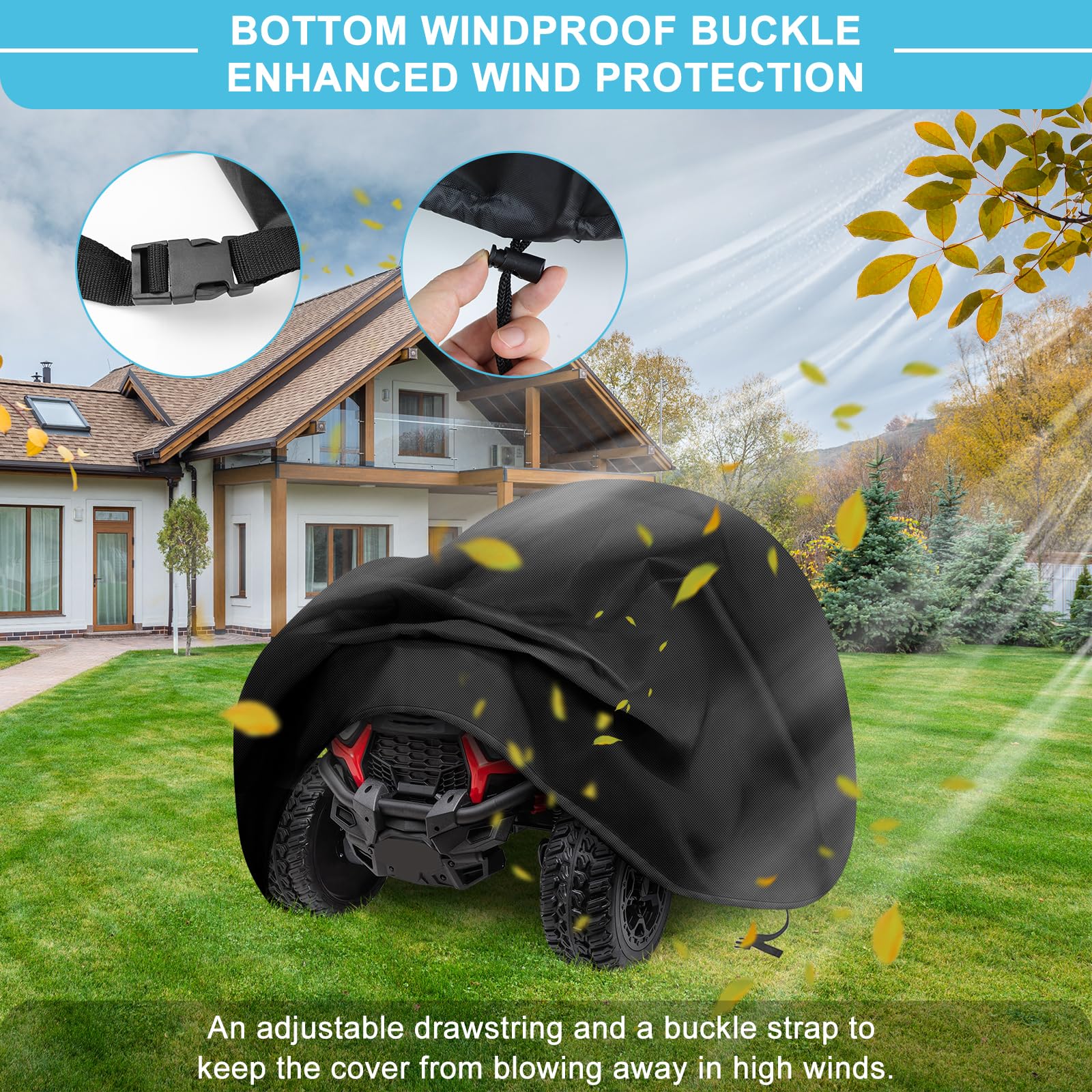 Cubierta Grande para Auto de Juguete para niños, 420D, Resistente al Agua, para Ruedas eléctricas, Cubierta Protectora al Aire Libre para Todo Tipo de Clima, Ajuste Universal