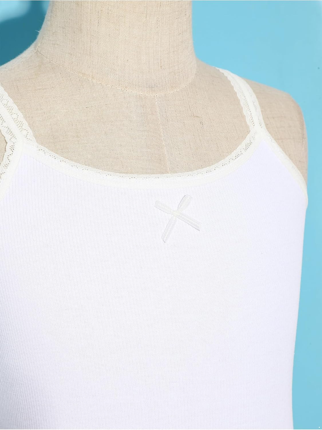 Kids Vest Cami Girl’s Sleeveless Tank Top Weekend Casual Daily Wear Cotton Undershirts Lace Camisoles