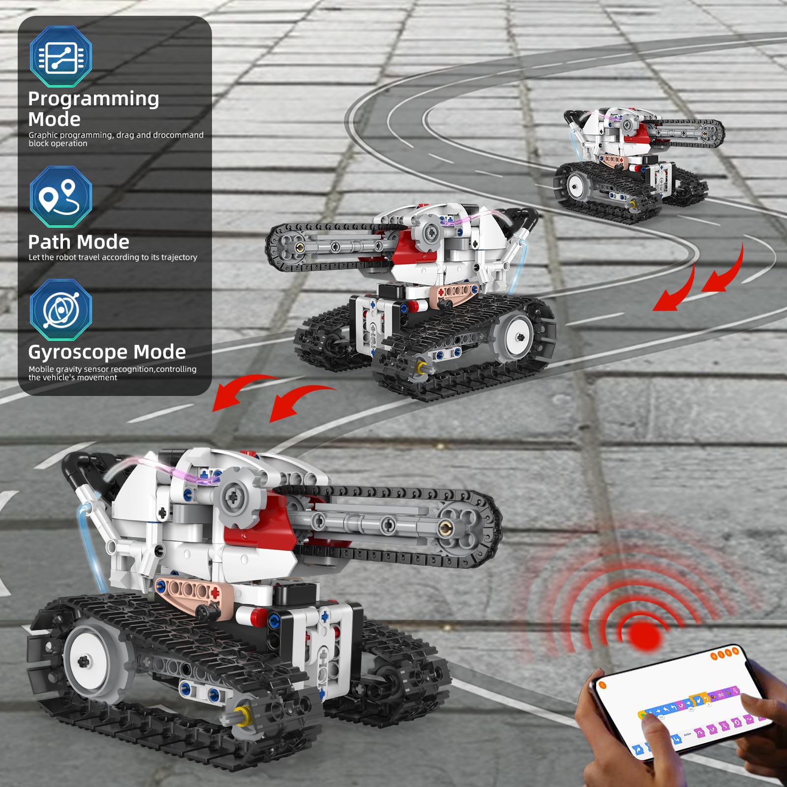 5-in-1 STEM RC Roboter Bauspielzeug Für Kinder, Roboter Spielzeug 429 Pcs