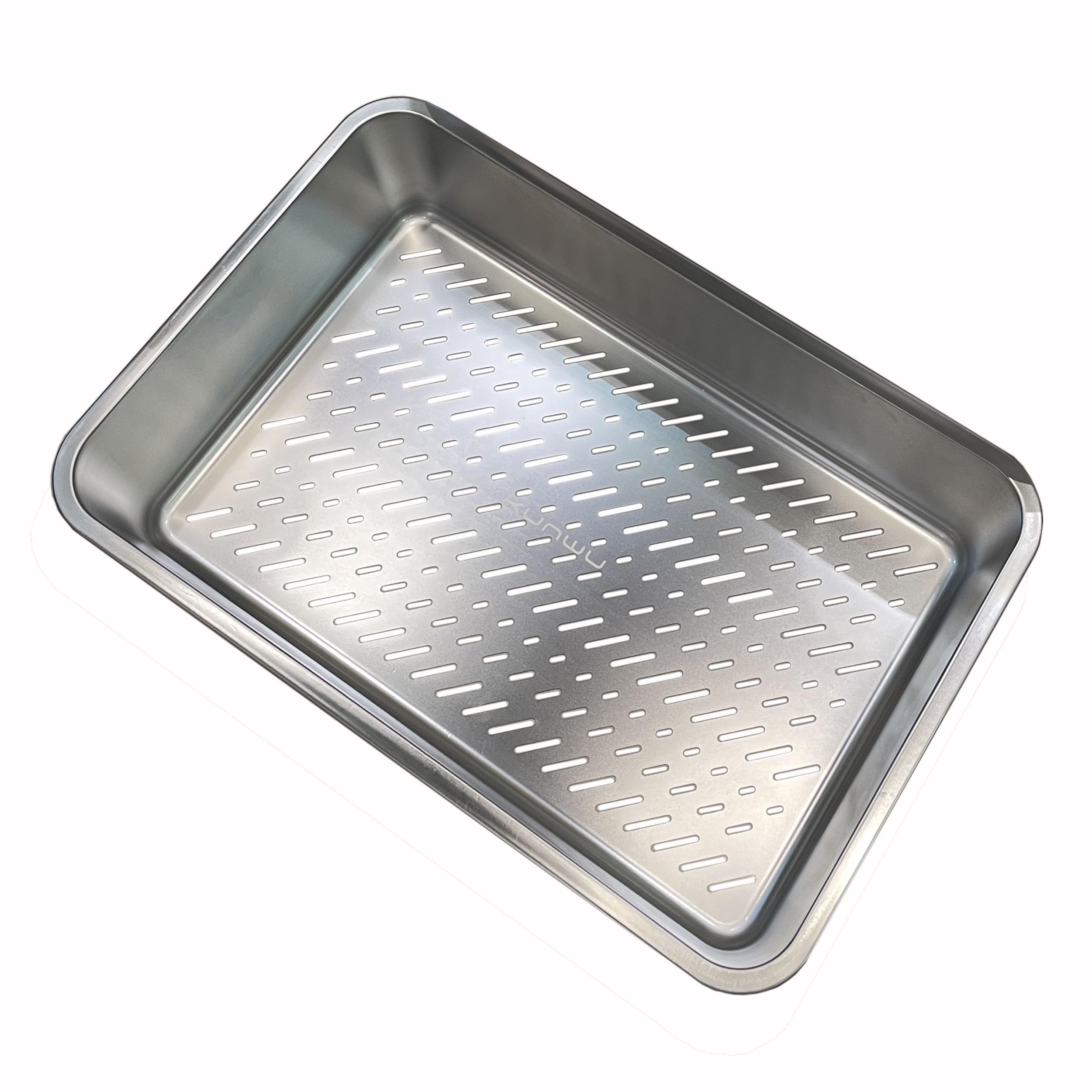 KUNWU Extra Large Stainless Steel Sifting Litter Box Scoop Free Cat Litter Tray, Corrosion Resistant Easy Clean No Odor Three Pan Set (Extra Large)