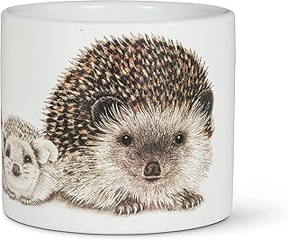 Abbott Collection 27-PL-CN-03-SM Small Hedgehog Family Planter, White/Black