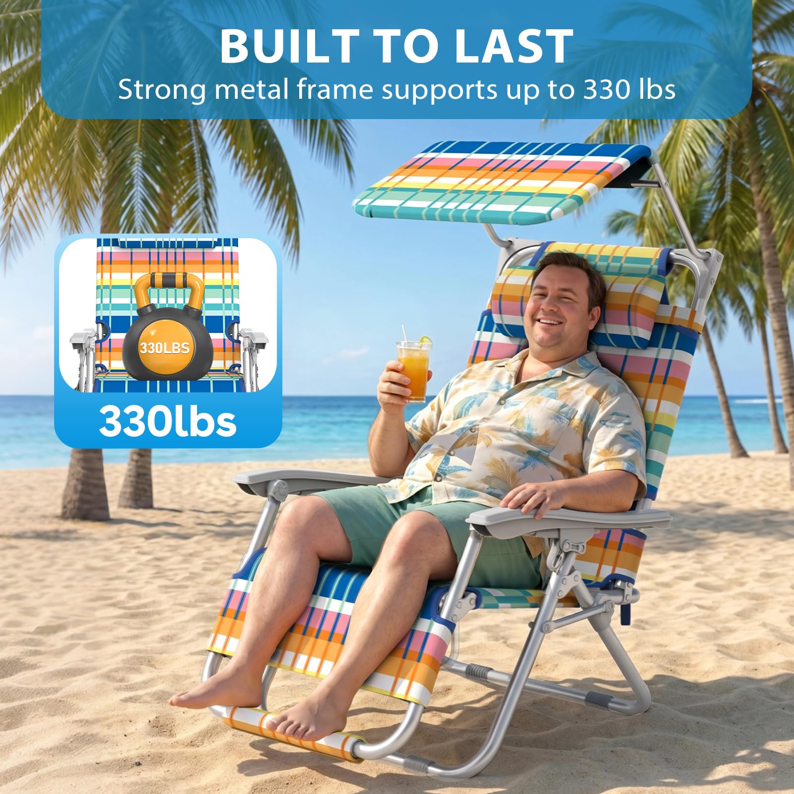 Amazon.com : ZENPETIO Zero Gravity Backpack Beach Chair with