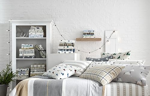 Miniatura 2 de Eddie Bauer - Juego de sábanas de tamaño Queen, de franela de algodón, cepillado para mayor suavidad, acogedora decoración para el hogar (Ski Slope,