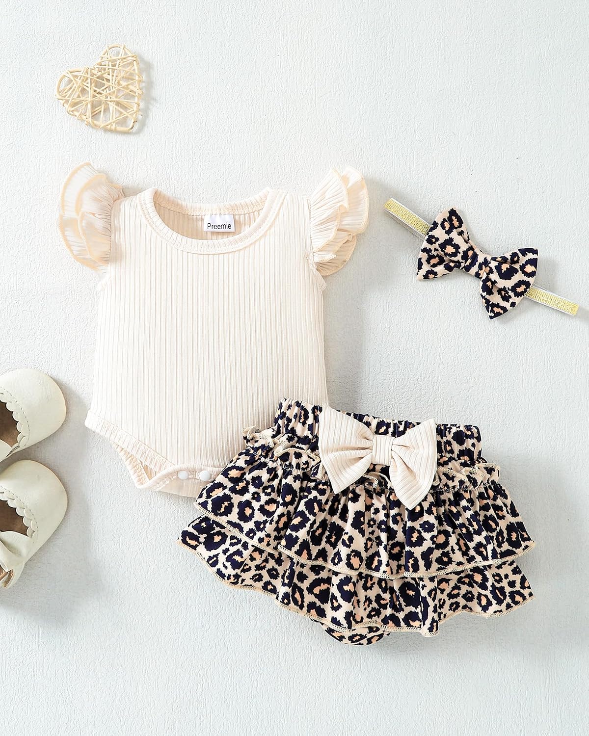 Weebaby Preemie Newborn Girl Clothes Baby Double Ruffle Romper Summer Dress Newborn Photography Outfits Girl 0 3 6 Months