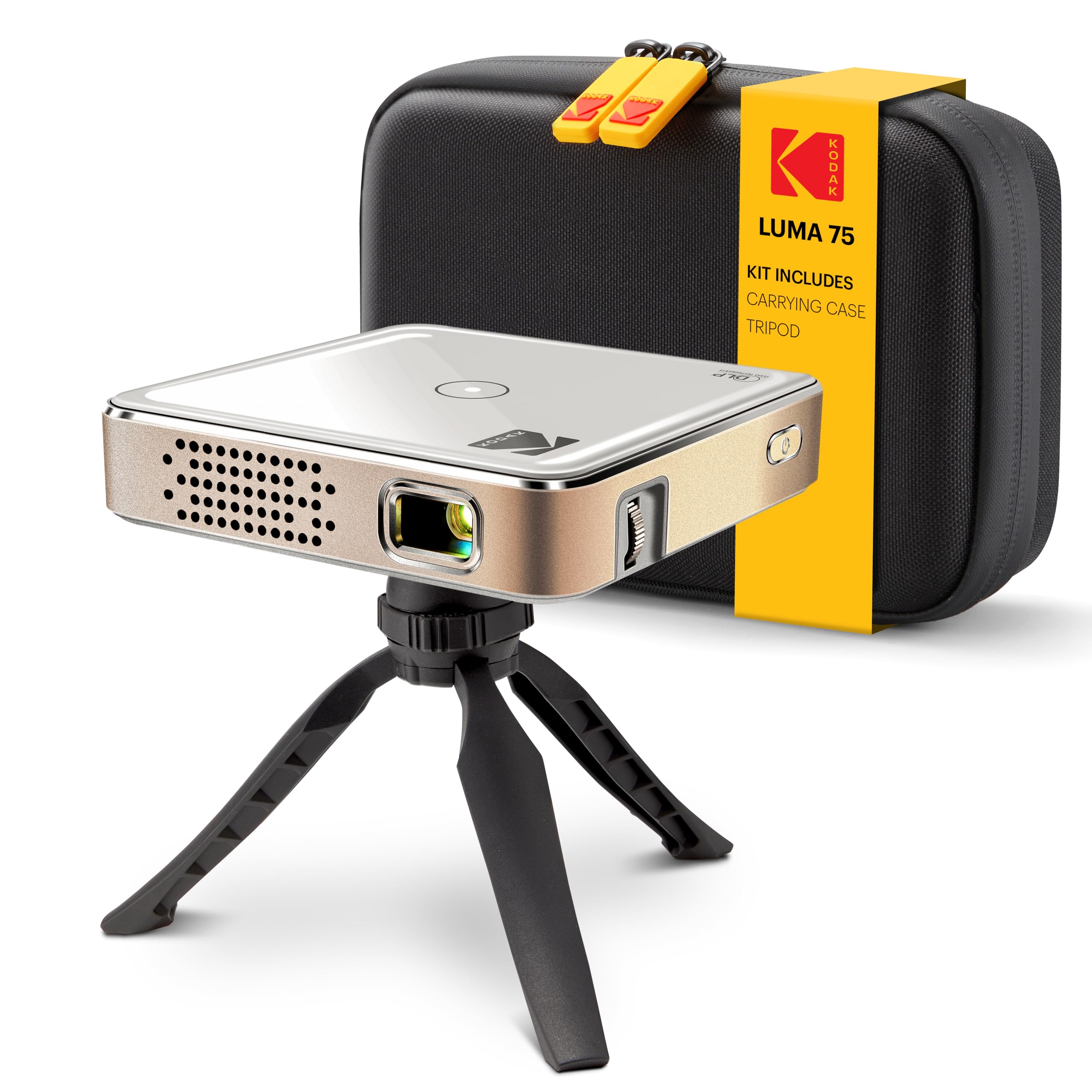 Kodak Luma 75 Ultra Mini Pocket Projector Standard Kit - Built-in Rechargeable Battery and Speaker, HDMI/USB/microSD, Speaker Built-in, Includes