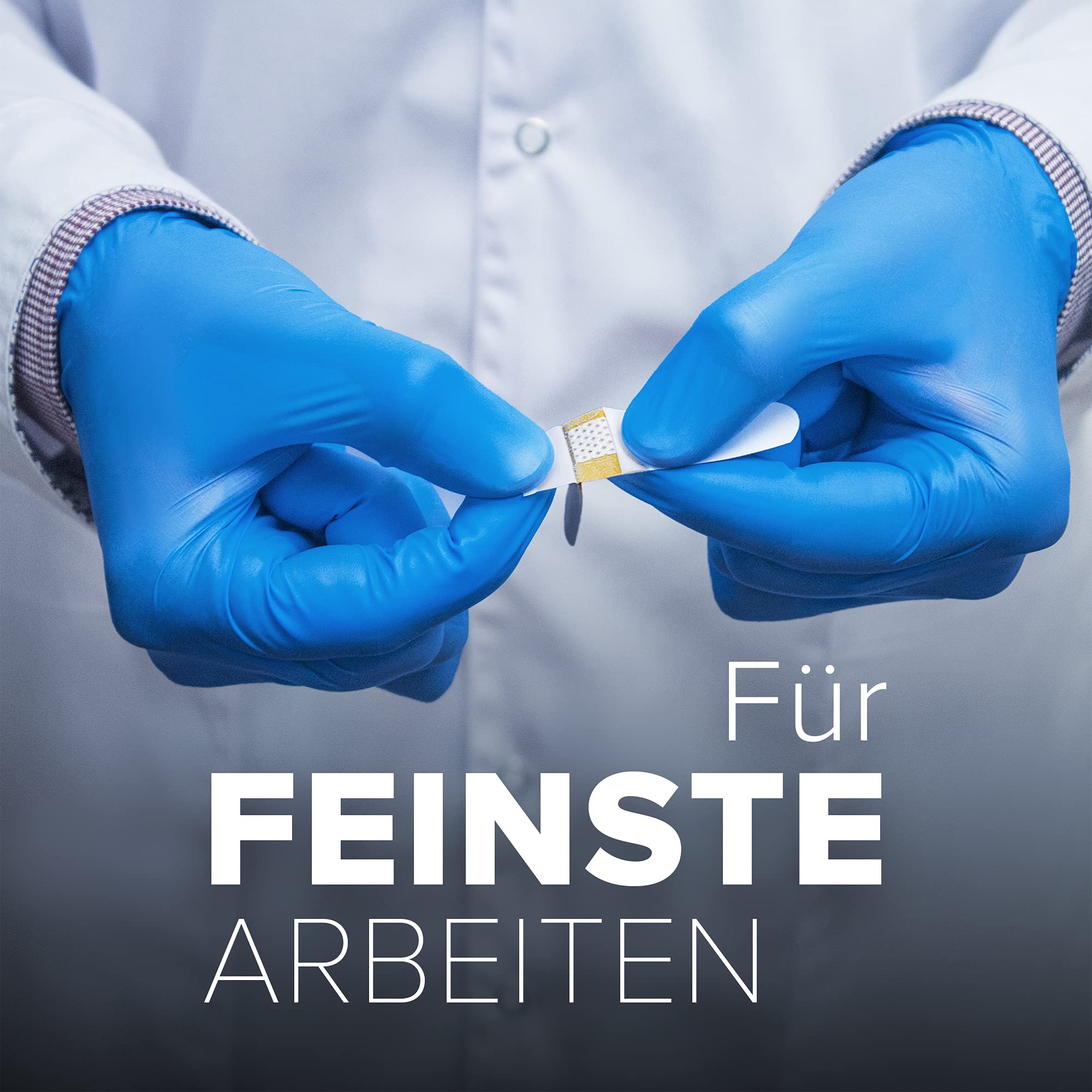 HARD 1000x Nitrilhandschuhe, Einweghandschuhe, Reißfest, Nitril Handschuhe, puderfrei, latexfrei, Einmalhandschuhe, Untersuchungshandschuhe, Black disposible nitrile gloves Box - Größe L - Blau