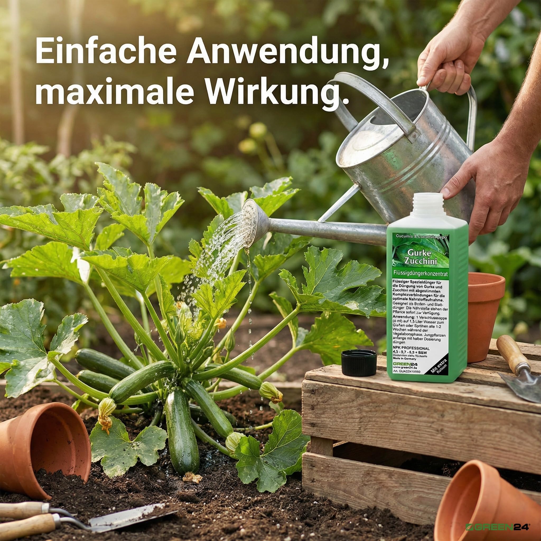 Gurke und Zucchini Flssigdnger Premium fr Freiland und Gewchshaus  HIGHTECH NPK Cucumis Cucurbita Pepo Volldnger, Gemse dngen : Amazon.de:  Garten