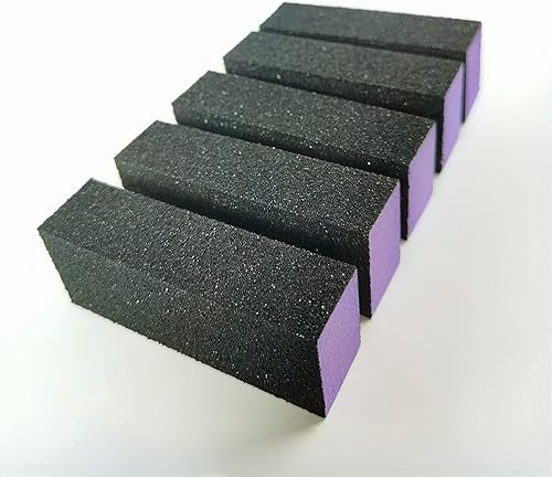 Miniatura 4 de YUBO 10 unidades de 3 vías de lijado de uñas pulidor de bloque pulidor de lima 80 para uñas acrílicas de gel para uñas naturales de pedicura y