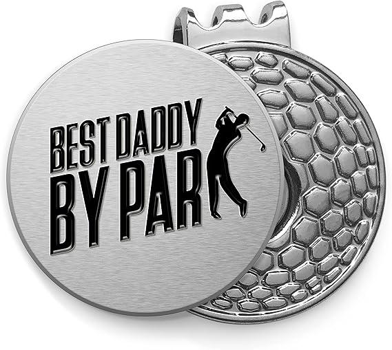 Review Best Daddy By Par Golf Ball Marker Hat Clip Dad Gift – Cute 25mm Stainless Brushed Chrome Silver Metal Golfing Tool for Clipping to Cap, Visor – Novelty Gift for Golfer Dad from Kids, Son, Daughter Review Best Daddy By Par Golf Ball Marker Hat Clip Dad Gift – Cute 25mm Stainless Brushed Chrome Silver Metal Golfing Tool for Clipping to Cap, Visor – Novelty Gift for Golfer Dad from Kids, Son, Daughter