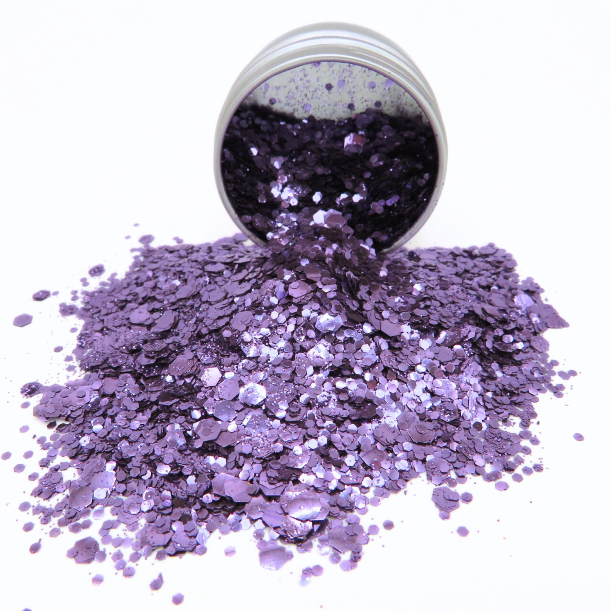 Purple Eco Glitter for Your Face and Body - Purple Biodegradable Eco Friendly Glitter Makeup - 6 Gram Pot - Image 4