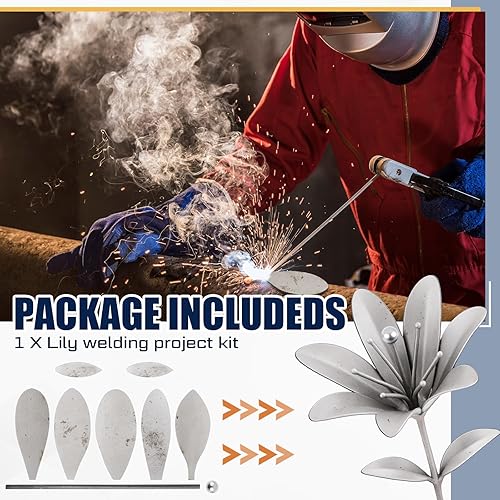 Miniatura 2 de Kit de práctica de soldadura 3D de flores de Zonon para principiantes DIY, proyecto de soldadura de acero inoxidable 201, suministros de arte