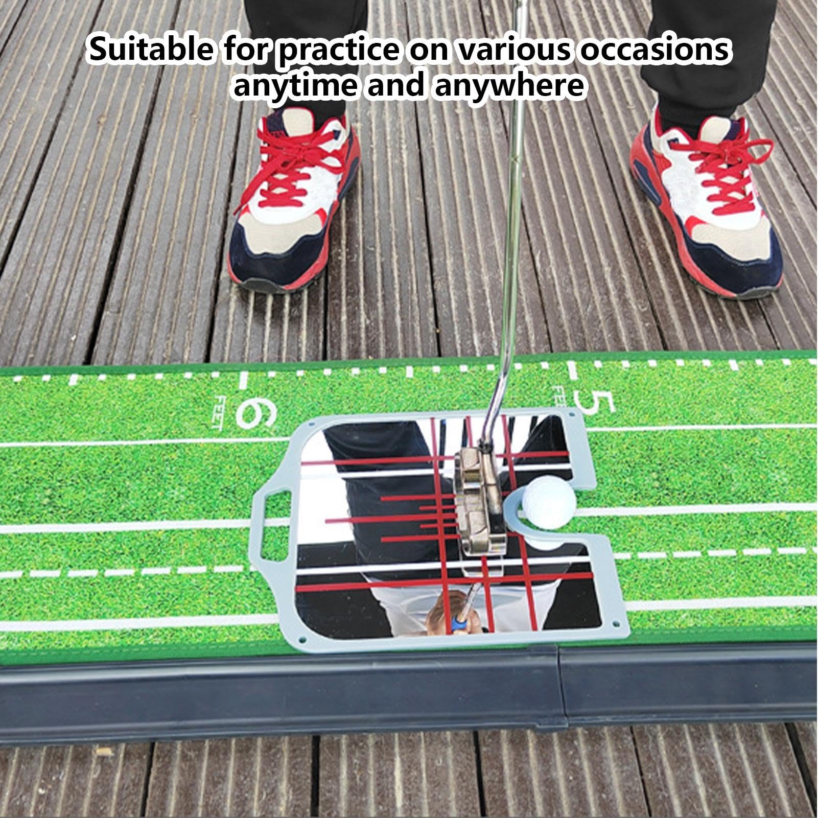 Putting Training Spiegel, Golftraining Spiegel,Acryl Swing Practice Spiegel - Alignment Training Hilfe, Portable Practice Putting Trainer für Indoor- und Outdoor-Training