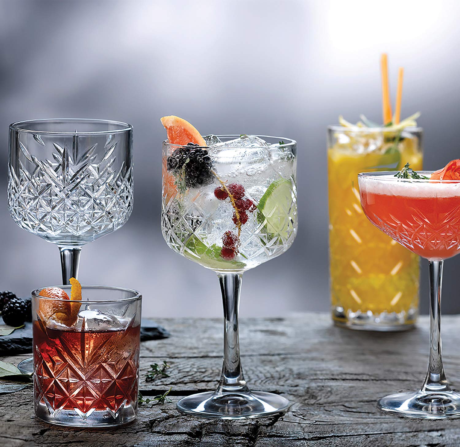 Pasabahce 440237 Lot de 12 Verres à Cocktail Timeless Transparent 550 ML