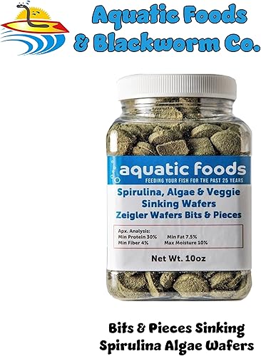 Miniatura 2 de Aquatic Foods Inc. BITS & Pieces de espirulina, algas y verduras para peces de fondo, camarones, caracoles, cangrejos, cangrejos de río, todos los