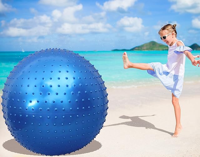 Foto 5 de 7 de penepico Bolas de masaje sensoriales grandes para niños, 85 cm, bolas de yoga hinchables