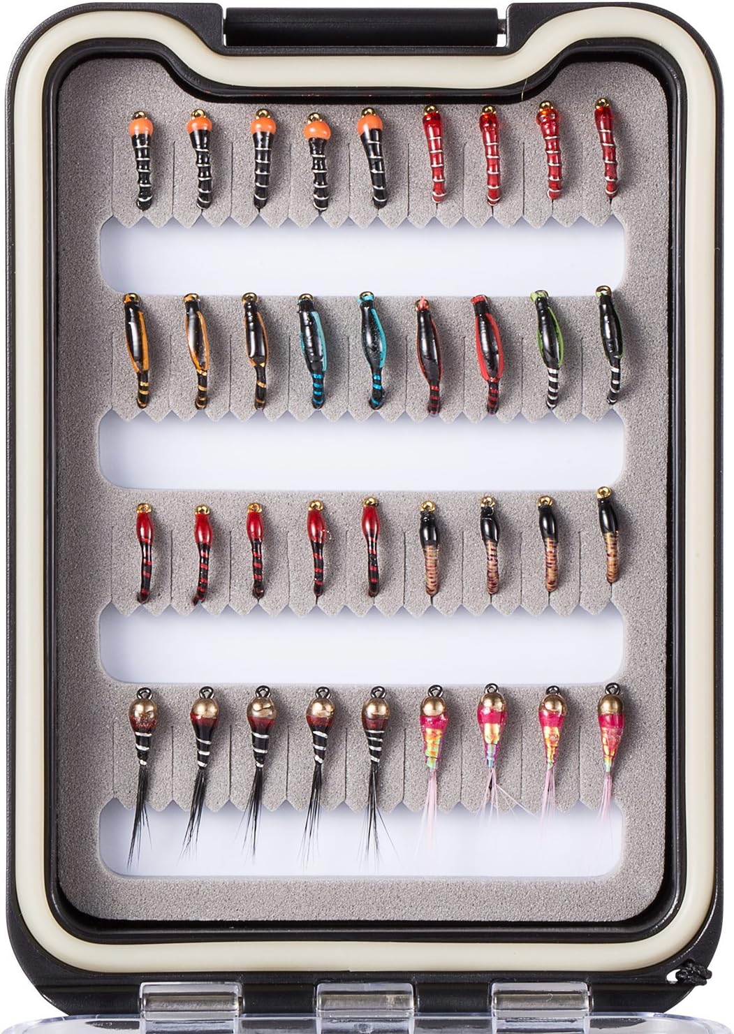 BASSDASH Fly Fishing Flies Kit Fly Assortment Trout Bass Fishing with Fly Box : Sports & Outdoors