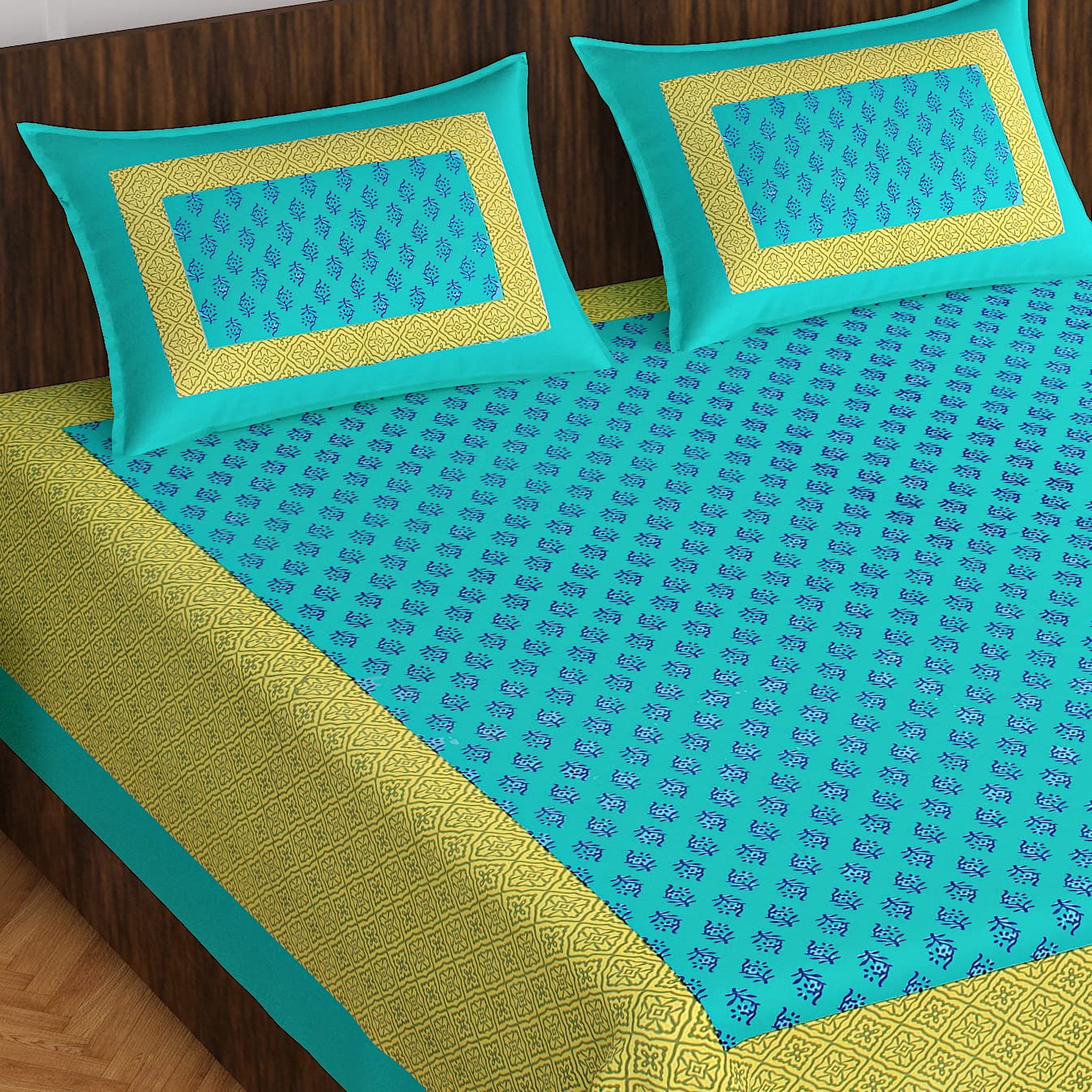 Cotton bedsheet for Double Bed Rajasthani Jaipuri Traditional Floral King Size Double Bedsheet with 2 Pillow Covers -Multicolor36 (B0D2Y9F2C5) Amazon Price History, Amazon Price Tracker
