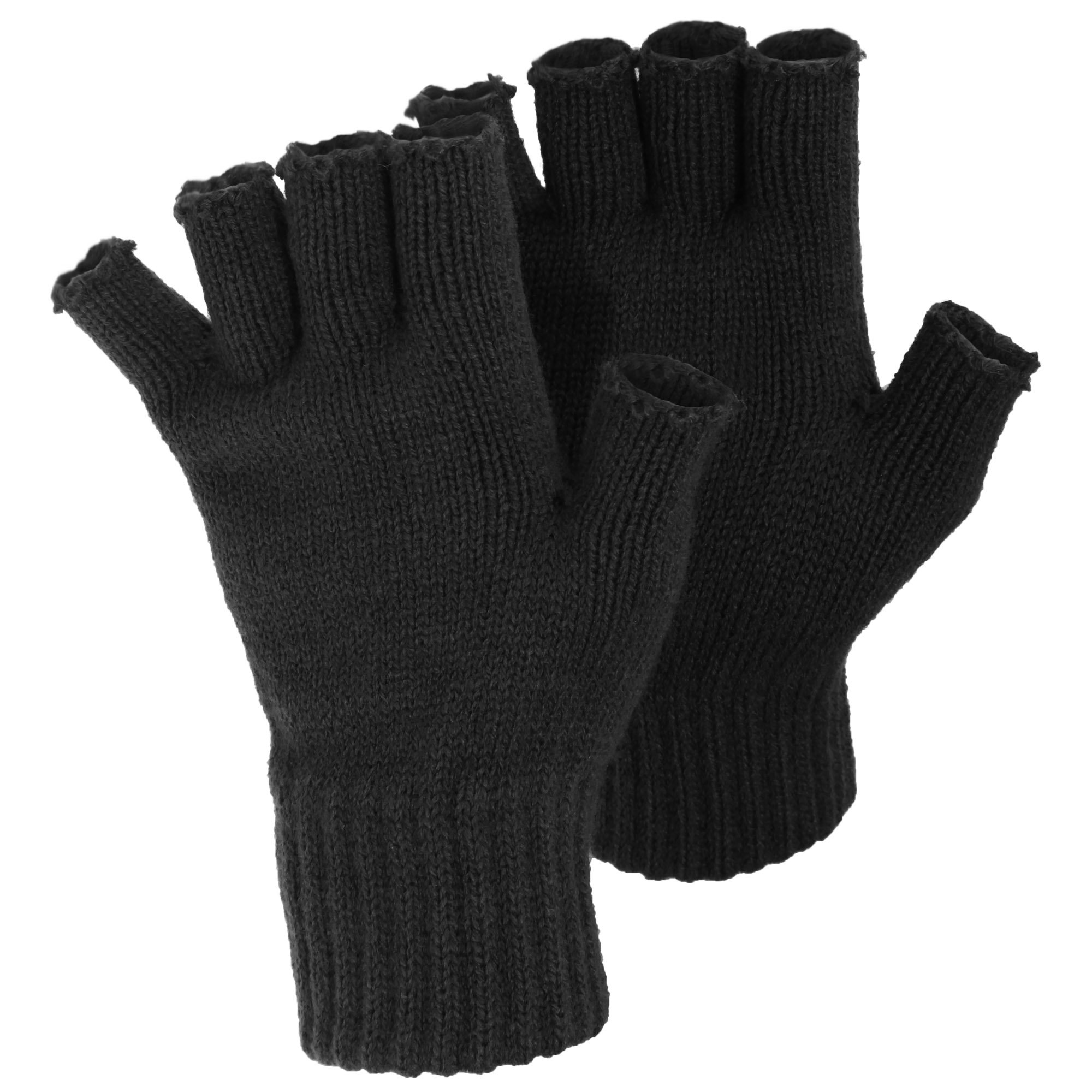 Floso Women's Black Floso® / Winter Fingerless Gloves (One Size) (Black)