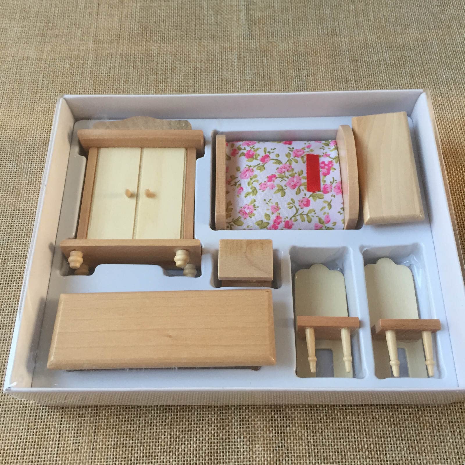 Amazon | 4 Boxes Set Dollhouse Miniature Unpainted Wooden
