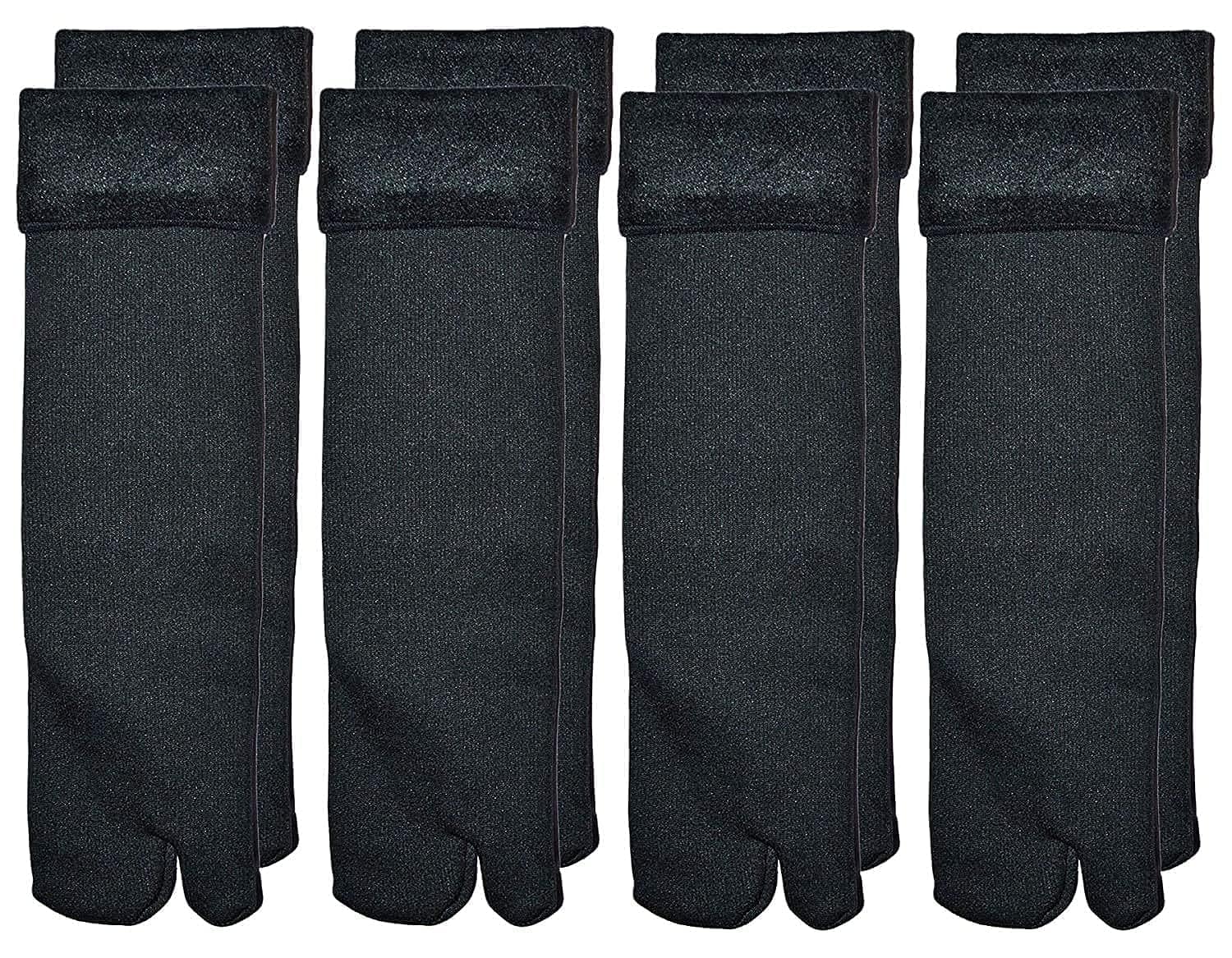 Winter Thermal Fleece Toe Dark Colour Wool Heavy Duty Warm Ankle Length Socks Women/Men/Girls Winter Socks (Black, 4 Pairs)-image-19