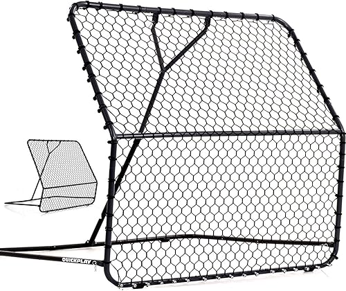 QuickPlay PRO Rebounder - Entrenador multideportivo de ángulo ajustable disponible en 3 x 3 pies, 5 x 5 pies y 7 x 7 pies, rebote de fútbol o