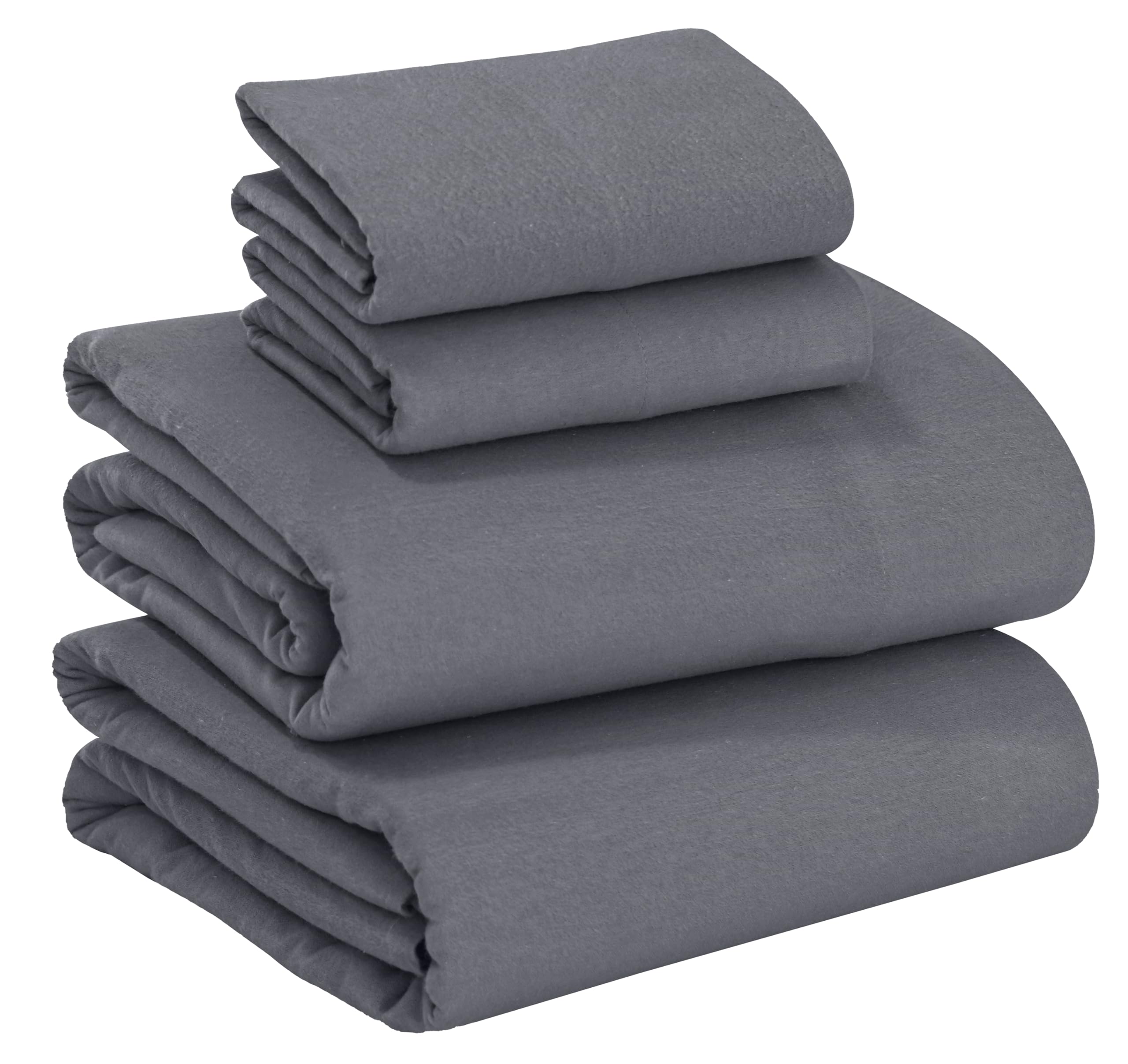 RUVANTI 100 Cotton Flannel Sheets Queen Size - 4 Piece Warm Soft Breathable Deep Pocket Double Brushed Cozy
