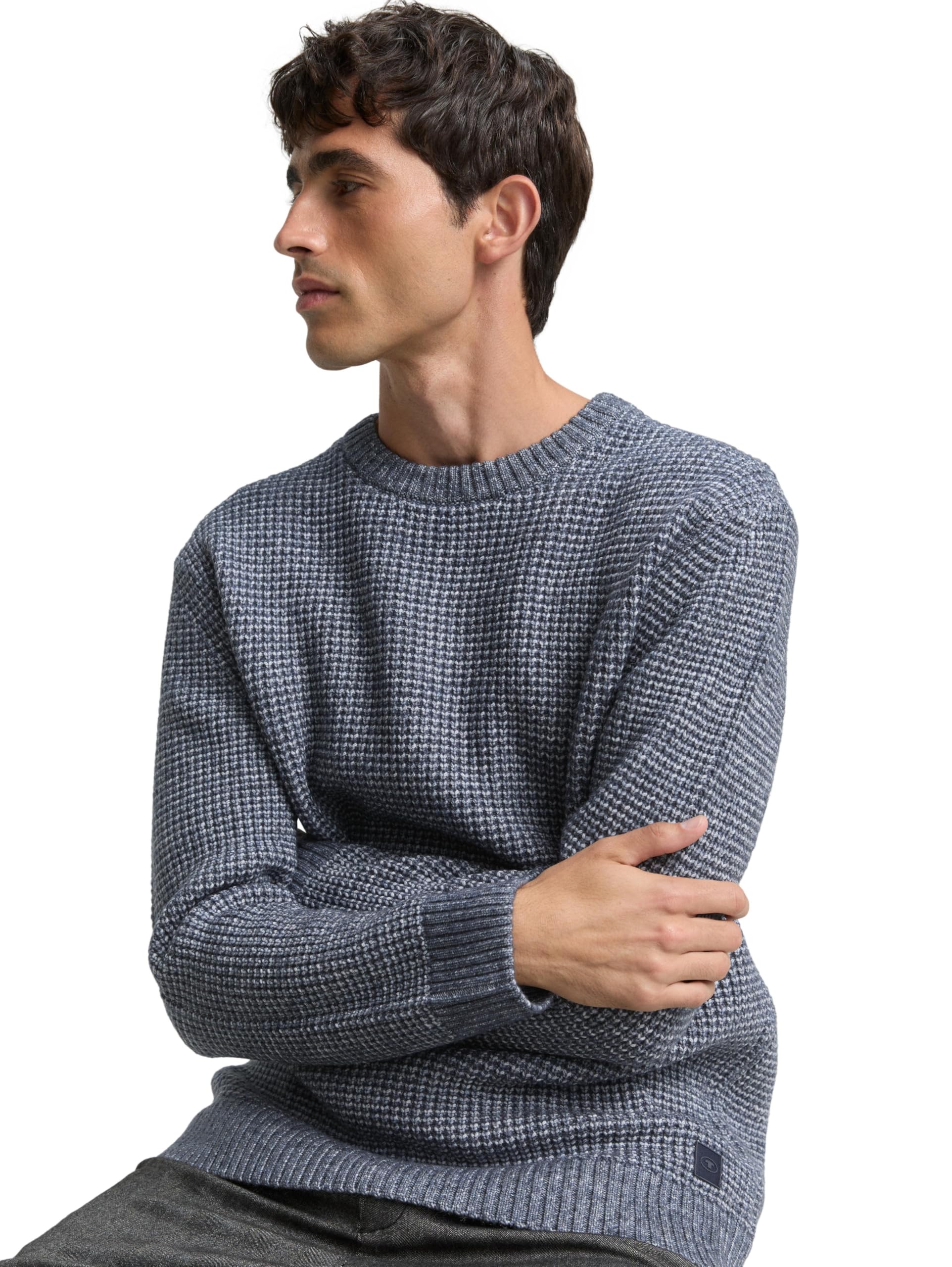 TOM TAILOR Herren 1048801 Strickpullover mit Wollanteil