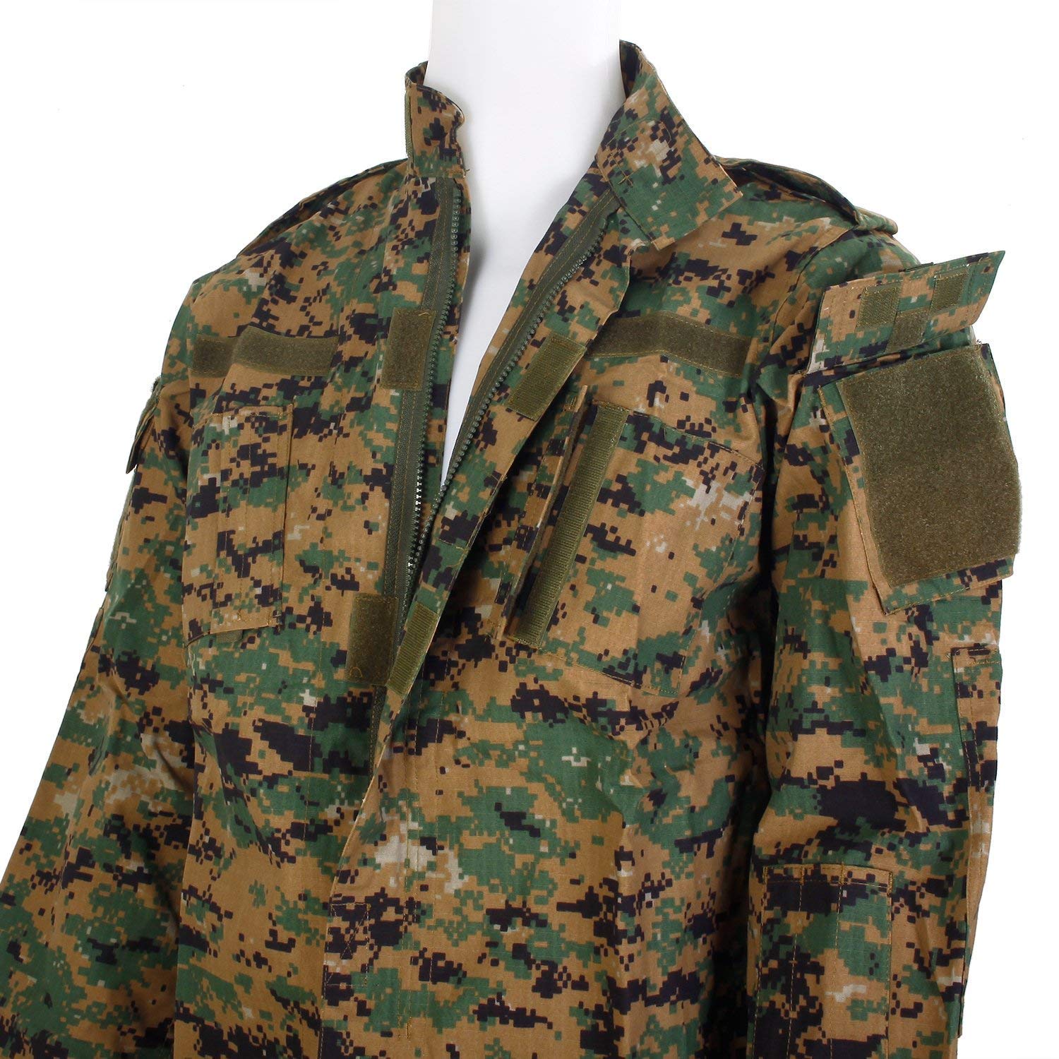 Amazon | 迷彩服 上下セット BDU 戦闘服 ピクセルグリーン マーパット