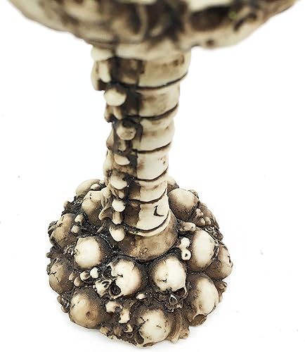 Miniatura 5 de Ebros Día de los Muertos Osario Calaveras Copa de vino con espina dorsal esquelética Montaña Montaña de Cráneo Humano Sacrificio Cáliz de vino como