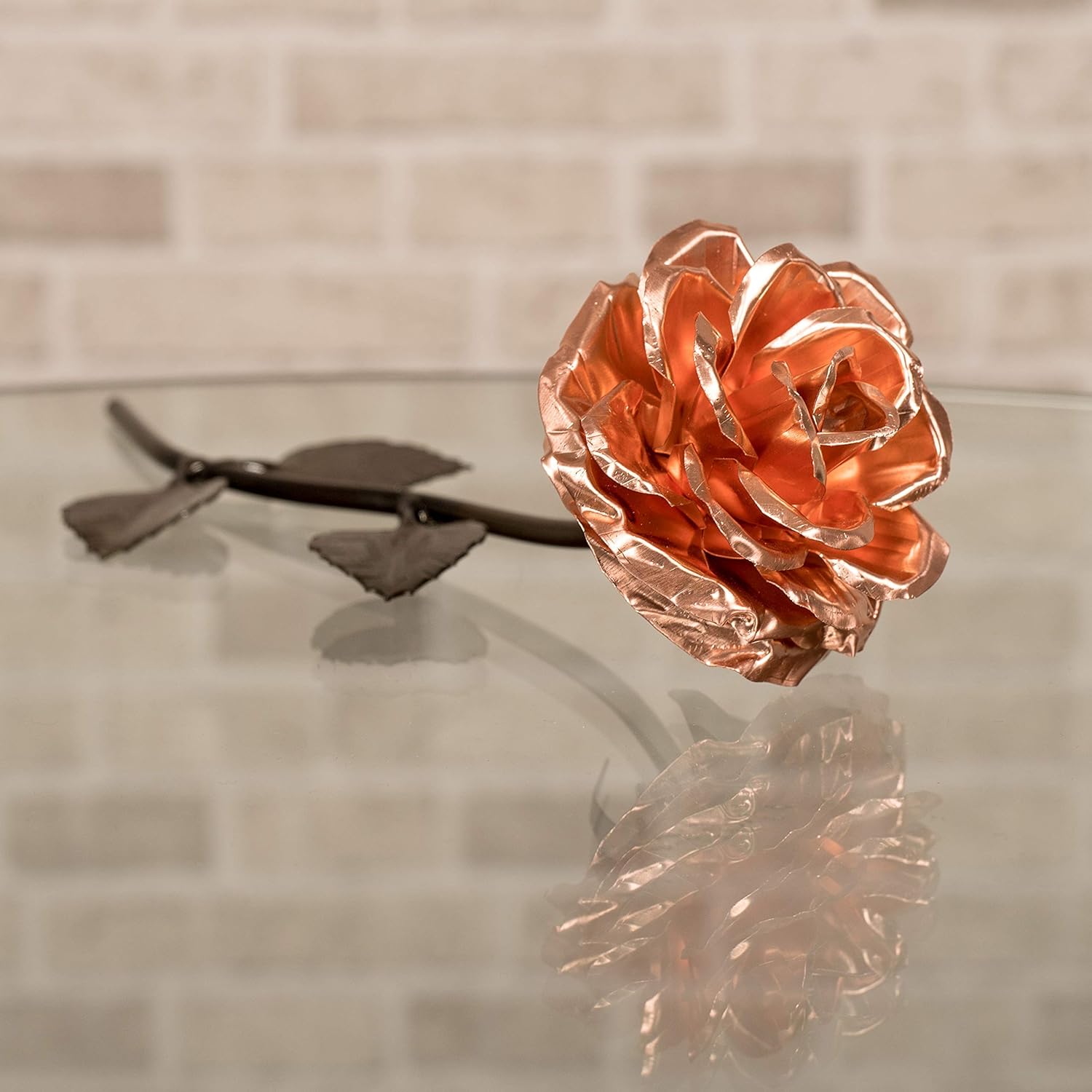 Personalized Gift Hand-Forged Copper Metal Rose - 7th Anniversary - 22nd Anniversary