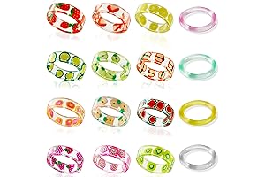 Hicarer Fruit Rings Jewelry Aesthetic Indie