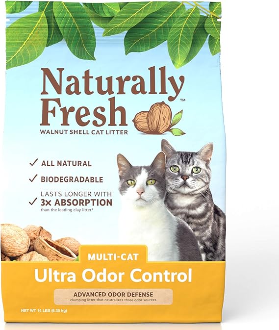 EcoShell Naturally Fresh Cat Litter Made From Walnut Shells, Unscented