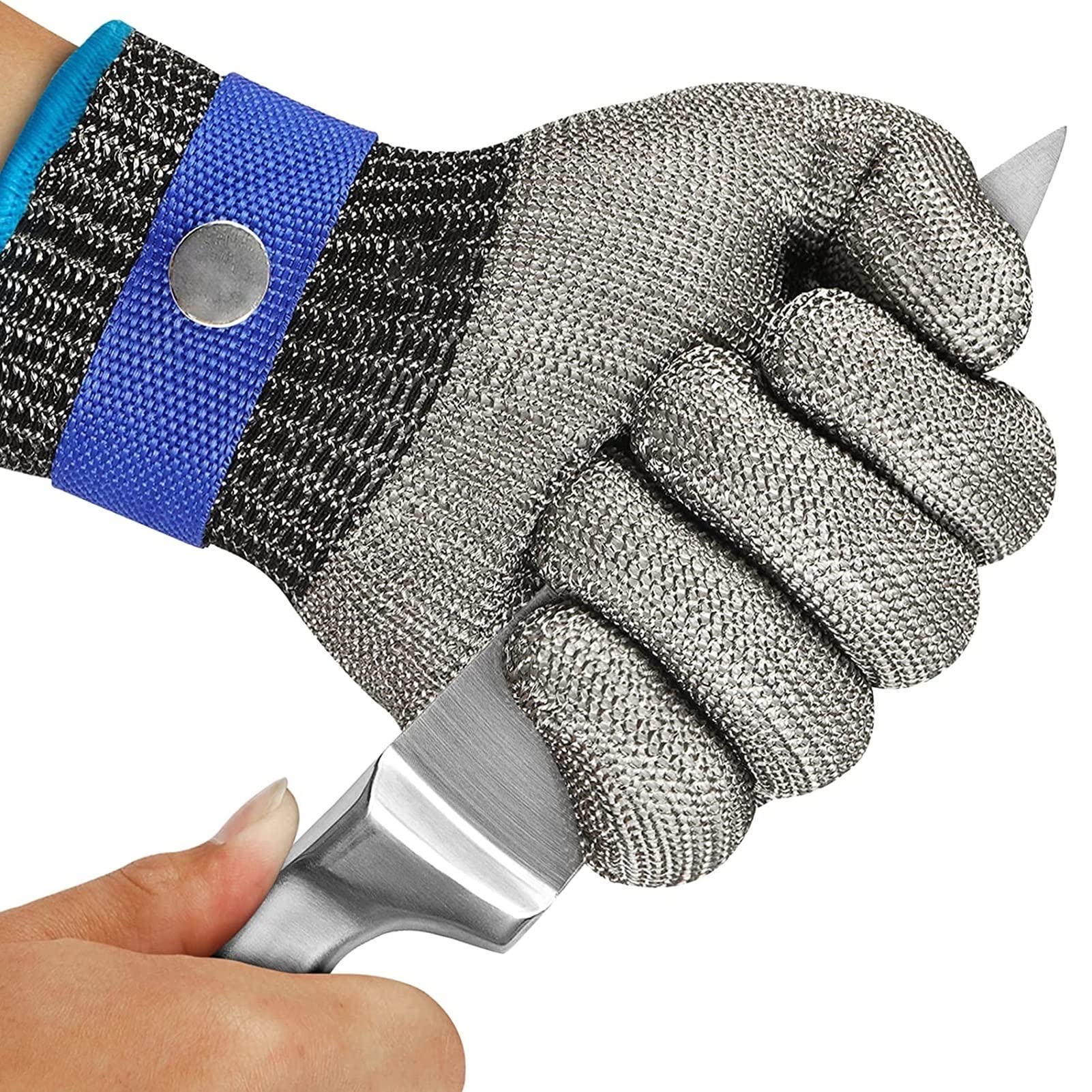 Guantes Anticortes, Guantes de Alambre de Acero 316, Guantes de Trabajo anticorte para jardinería, Guantes Resistentes a Cortes para mataderos.