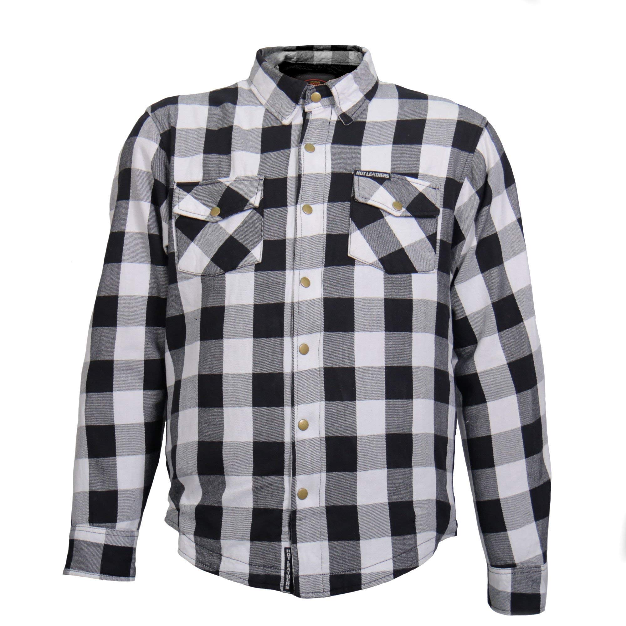 Black Armored Flannel Biker Jacket 