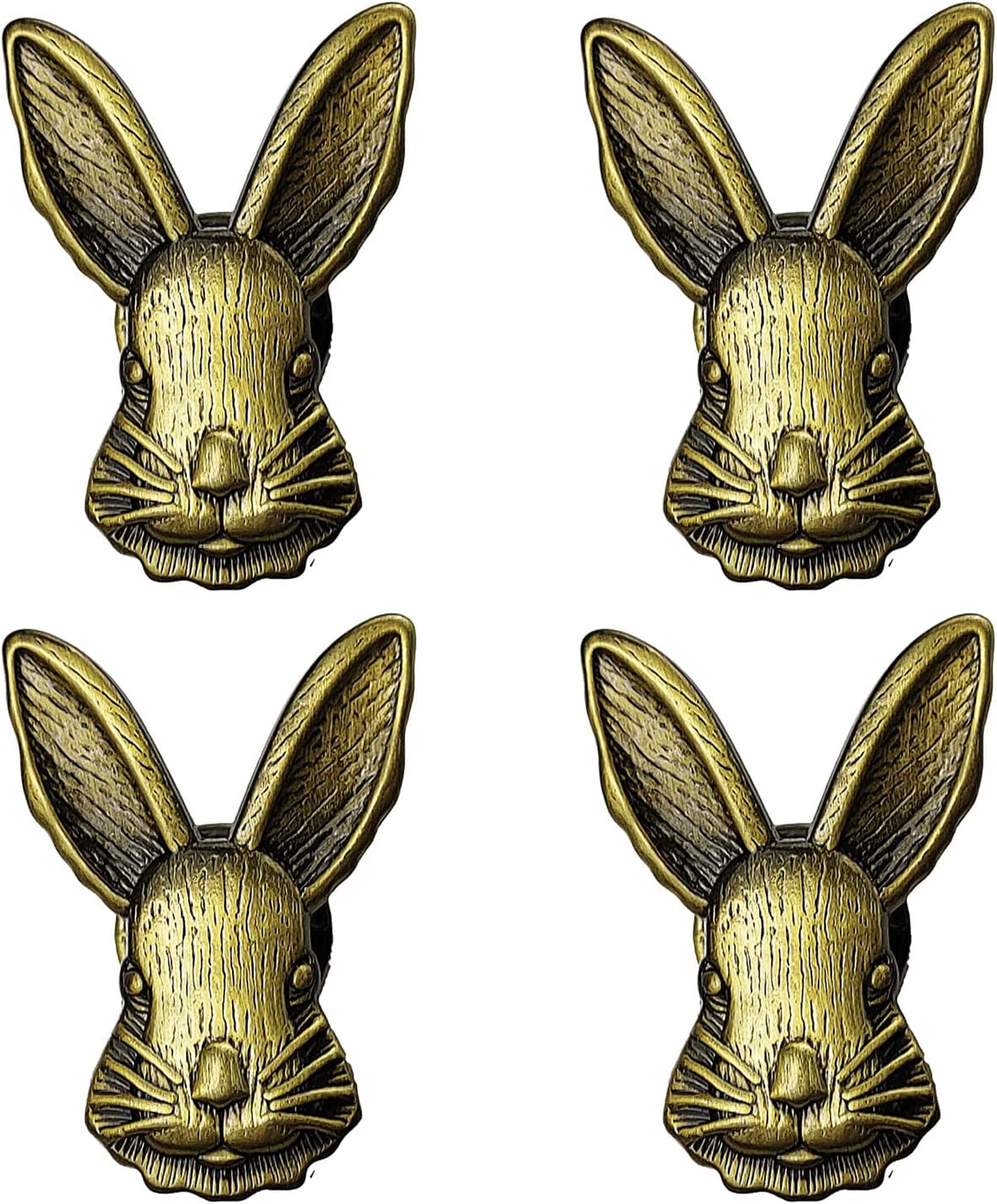 YEZILUU 4 Packs Rabbit pulls Rabbit Drawer pulls Dresser Rabbit