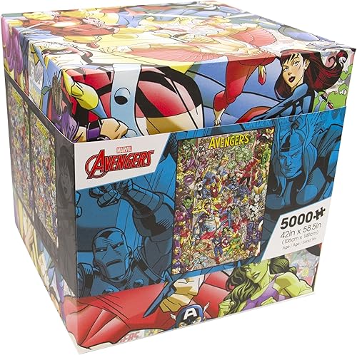 AQUARIUS Avengers 60th Anniversary - Rompecabezas de 5000 piezas (rompecabezas de 5000 piezas) – Sin deslumbramiento – Ajuste de precisión –