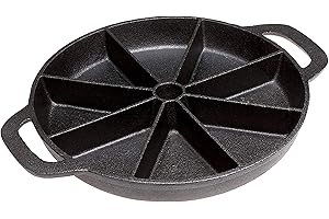 Bruntmor 8-Edges Cast Iron Skillet for Cornbread, Biscuits, and More
