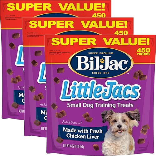 Bil-Jac Little Jacs Small Dog Training Treats, Chicken Flavor, Made