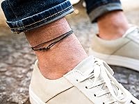 Vista 37 de Made by Nami Surfer Anklet with Snap Hook Clasp Waterproof & Adjustable Thin String Ankle Bracelets for Women and Men Handmade Jewelry for Beach and