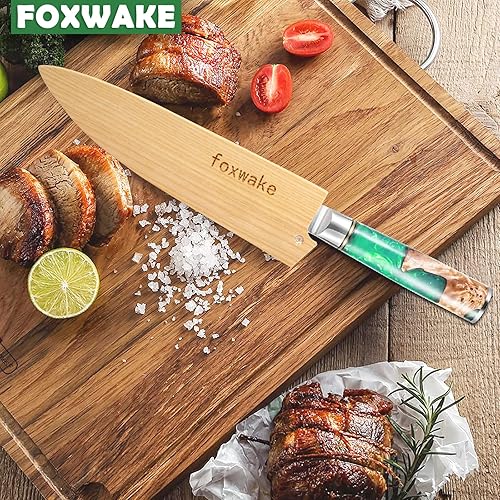 Miniatura 8 de Protector de borde de cuchillo de chef, funda de cuchillo de madera de 8 pulgadas, funda de cuchillo, funda de cuchillo con pasador, soporte de