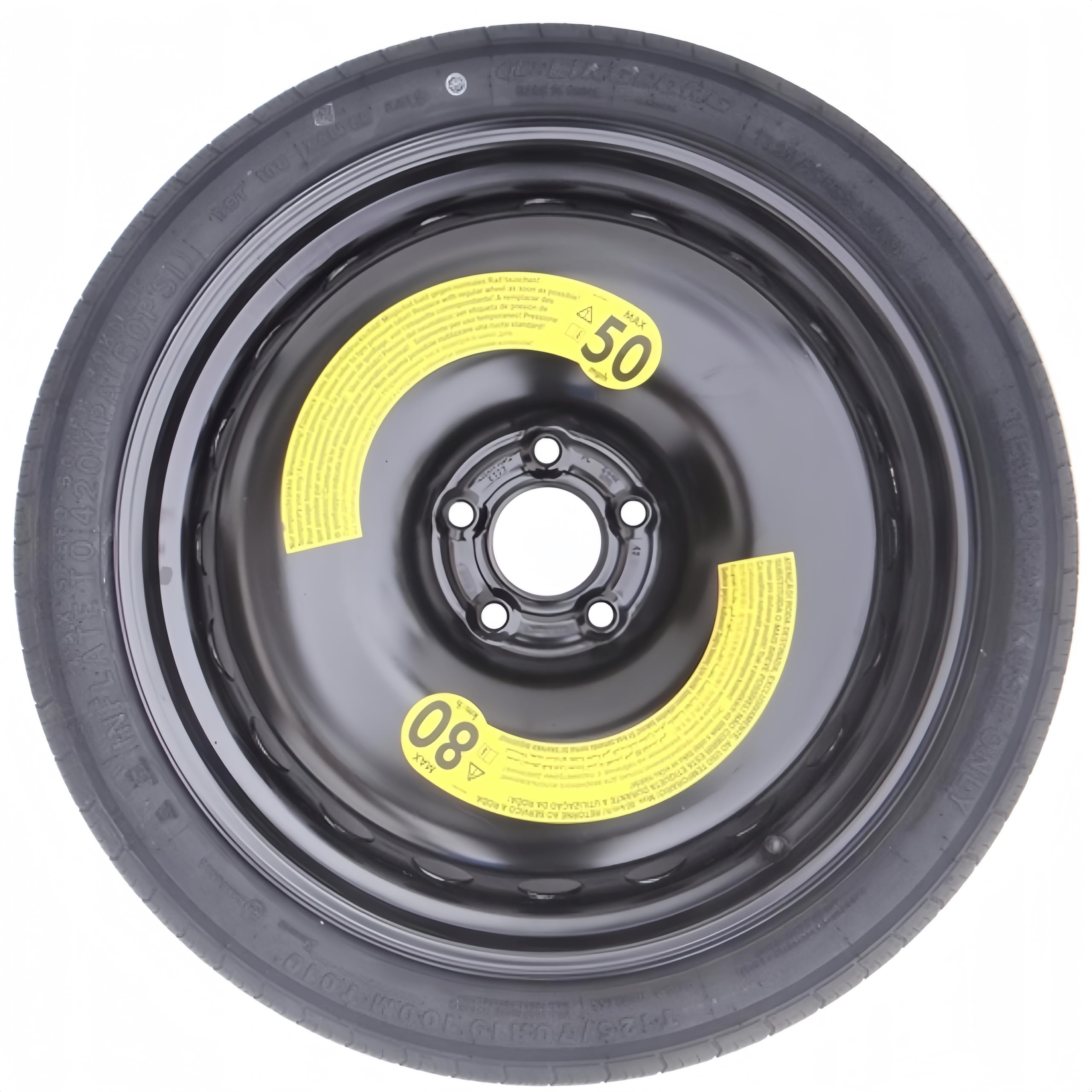 Ersatzrad-Set 125/70R19, 19 Zoll, kompatibel mit Toyota C-HR mit Wagenheber, Schlüssel, Schrauben, Schrauben, Handschuhe und Tasche