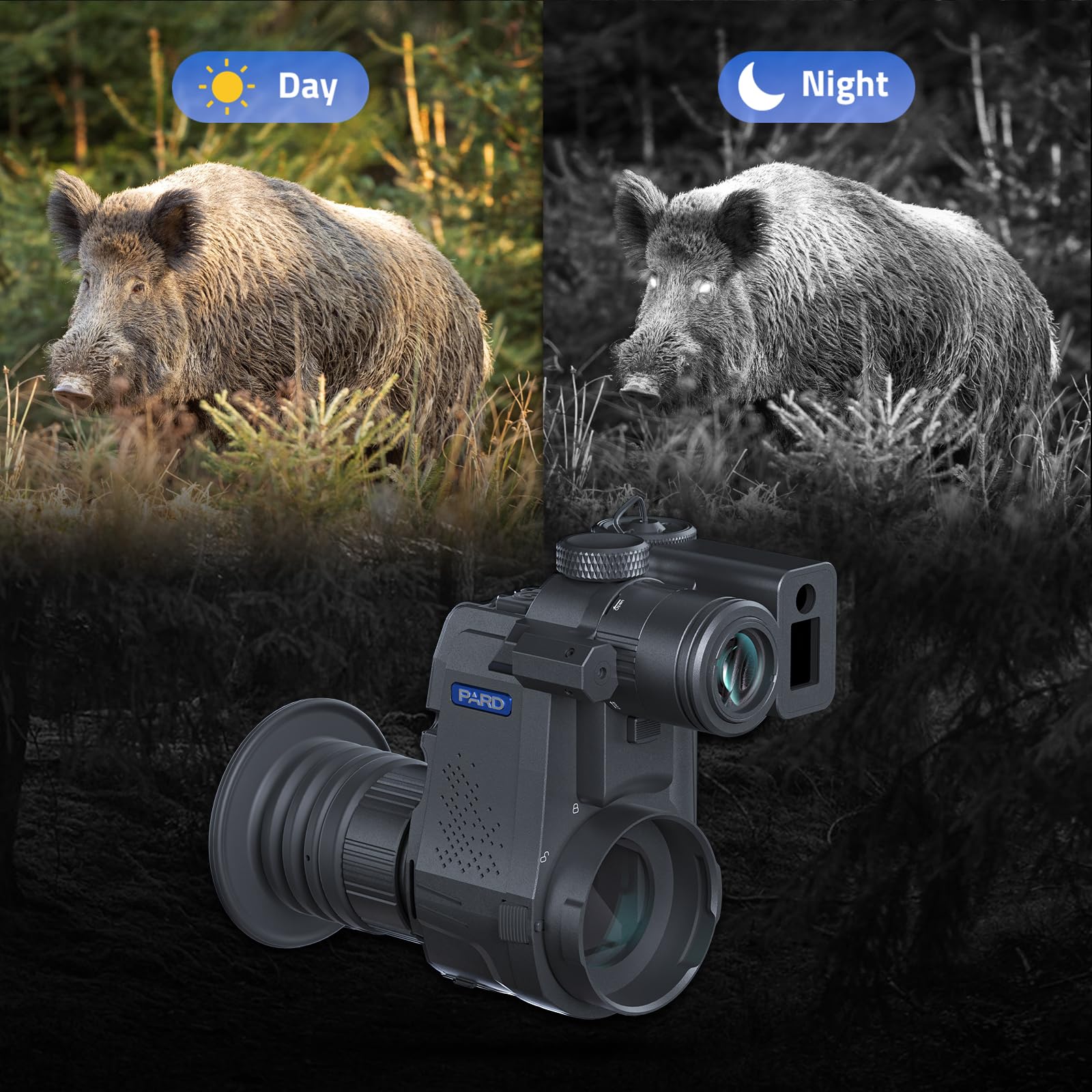 PARD Monocular de visión Nocturna, mira con Clip para observación Nocturna, Alcance de visión Nocturna de hasta 350 m, Fotos y vídeos HD, NV007SP/NV007SP2