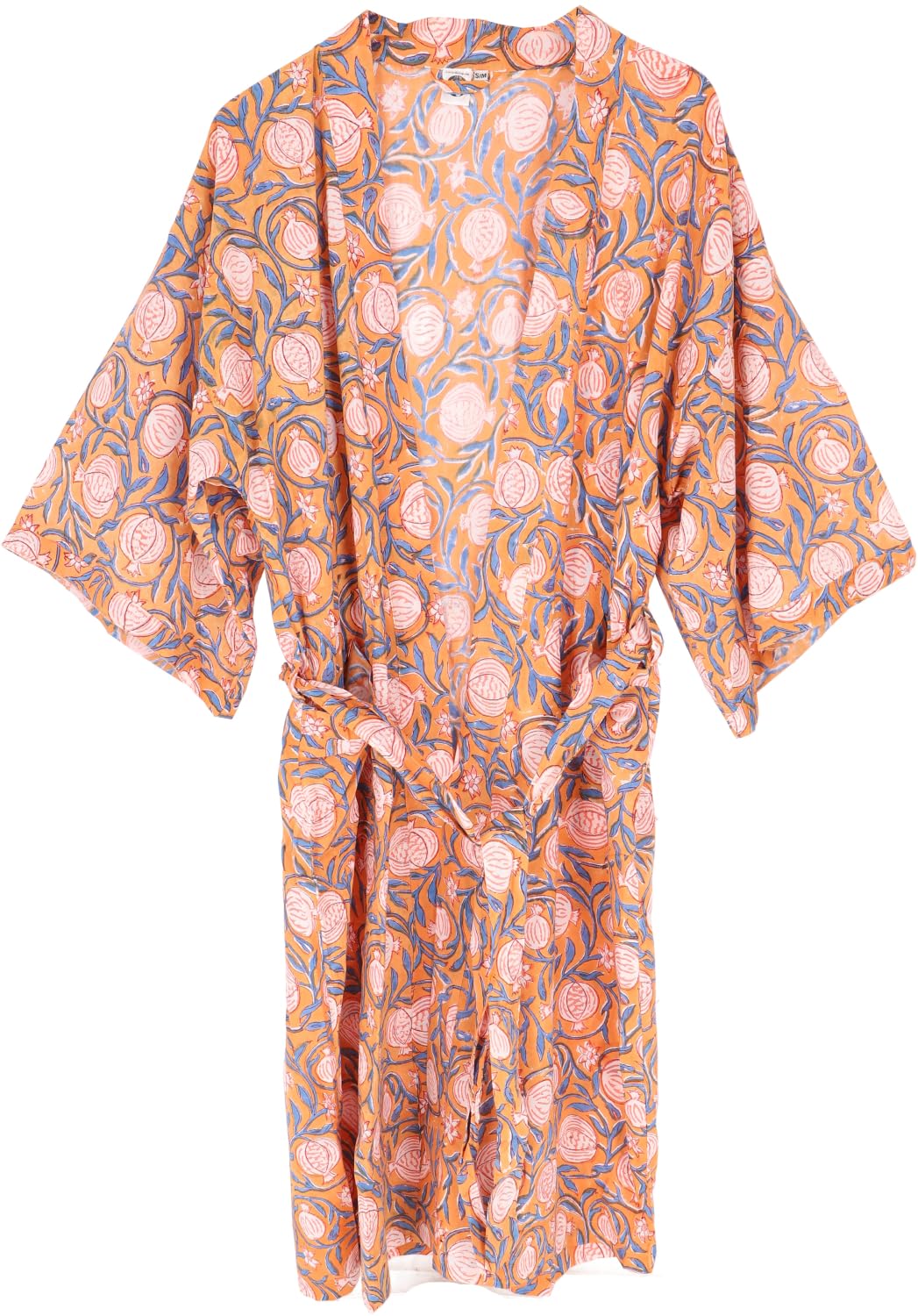 GURU SHOP Kimono w stylu japońskim, ręcznie drukowane ponadwymiarowe, bawełniane, kimono, sukienka kimono, damska
