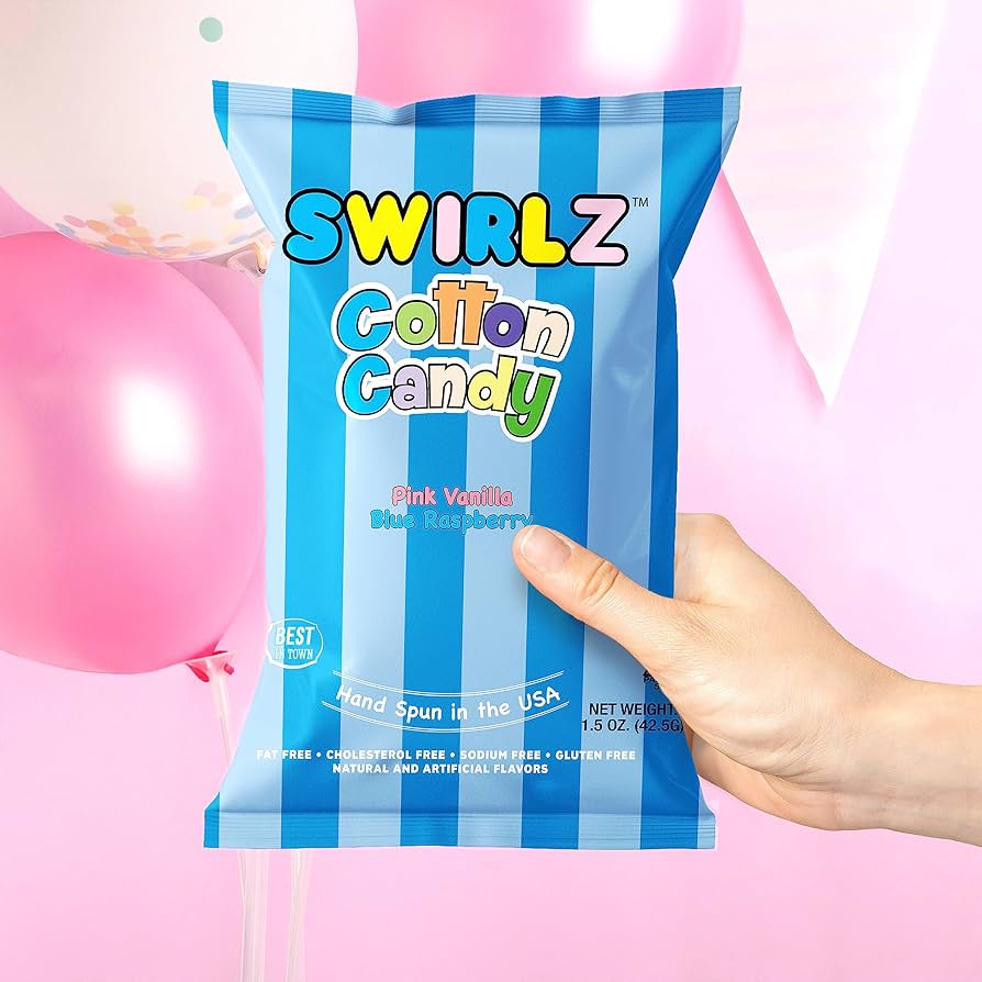 Vanilla　0108 ♡ 12x Bags Swirlz Pink Vanilla & Blue Raspberry Flavored