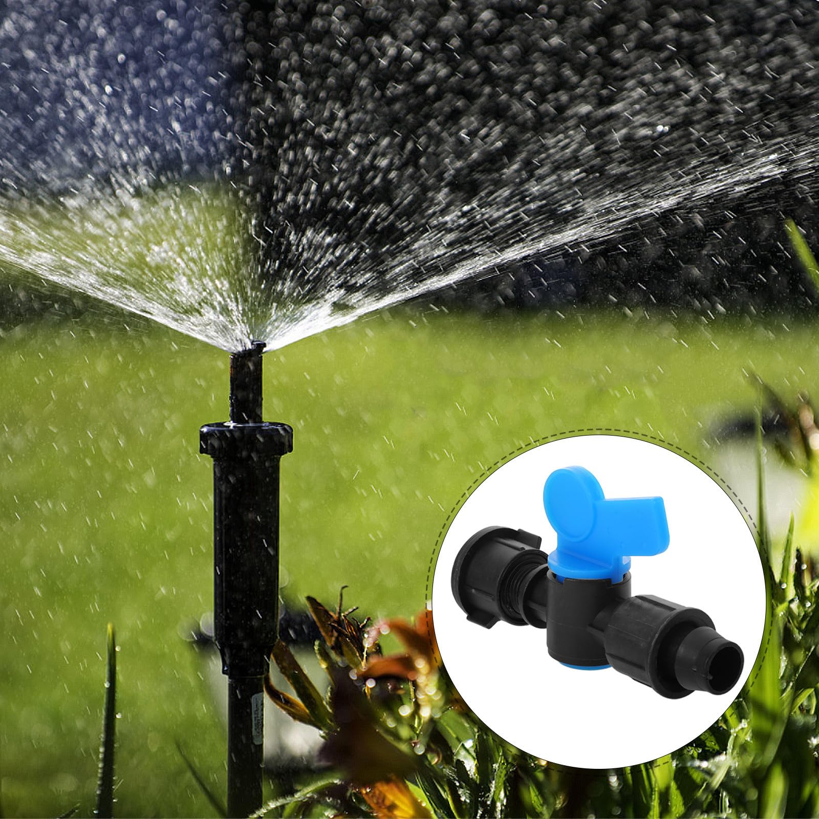 Zerodeko 50 Pezzi Raccordi per Irrigazione in Pp Compatibili Tubi Φ16 Connessione Rapida e Controllo Facile per Irrigazione a Goccia in Piccoli Campi e Casa