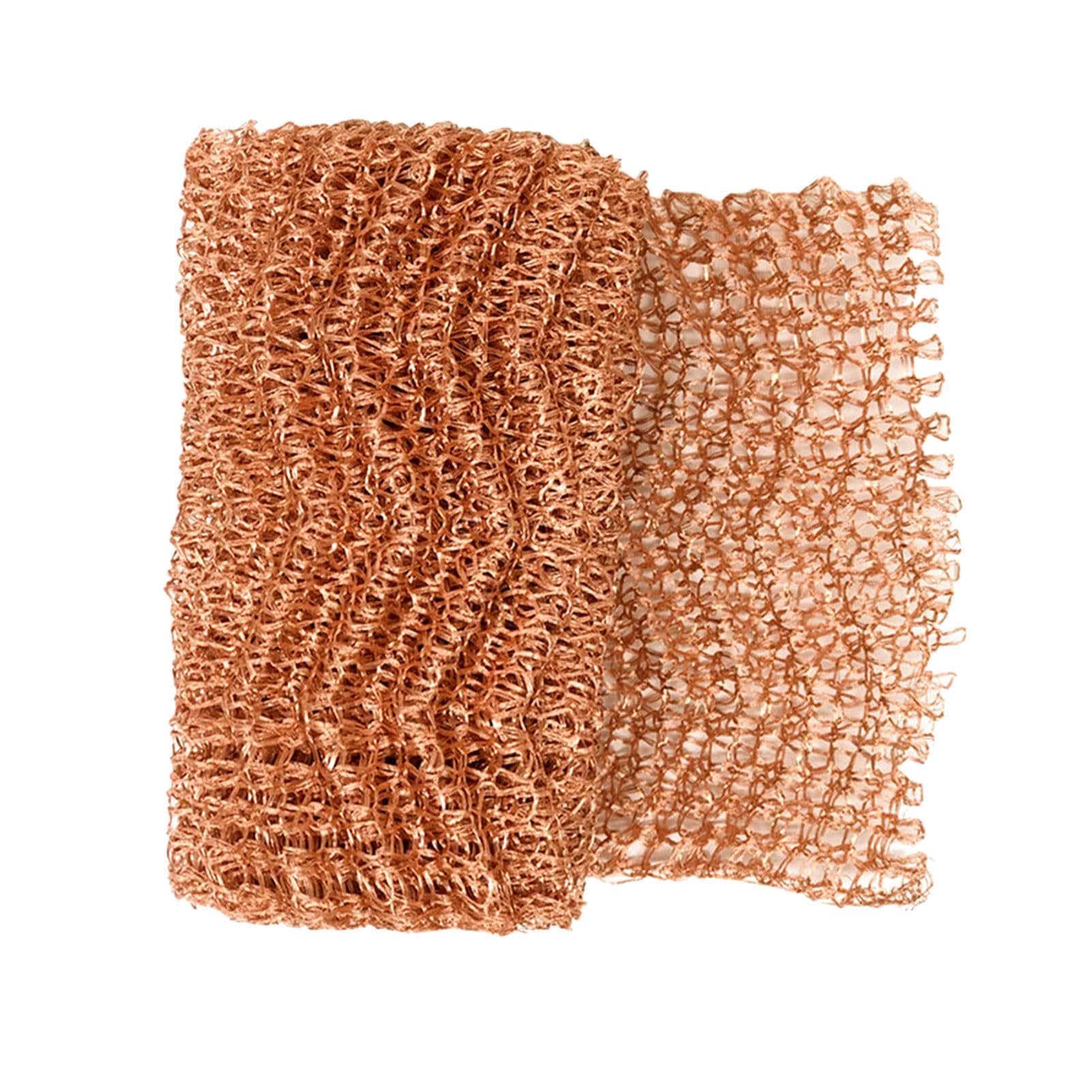Copper Mesh Roll Vapor Filters 12.7cm x 6m, Snail Trap Proof Copper Knitted Wire Mesh for Rodent Control.