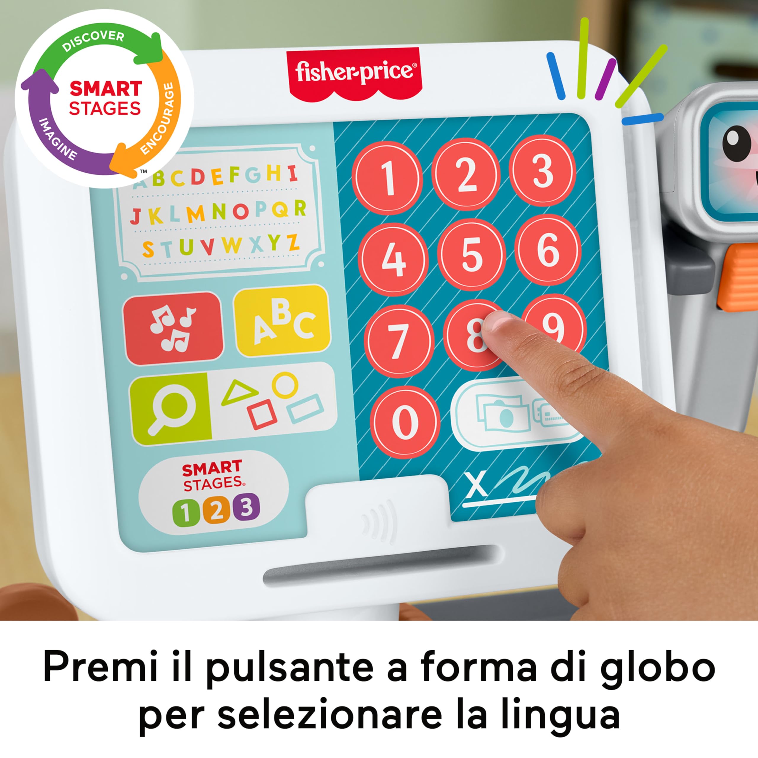 Fisher-Price - Registratore di Cassa, Set per l'apprendimento con Oltre 150 Canzoni, Suoni e Frasi, 20 Accessori Inclusi, Versione Italiano +ES+in+PT, Giocattolo per Bambini, 2+ Anni, JGX00