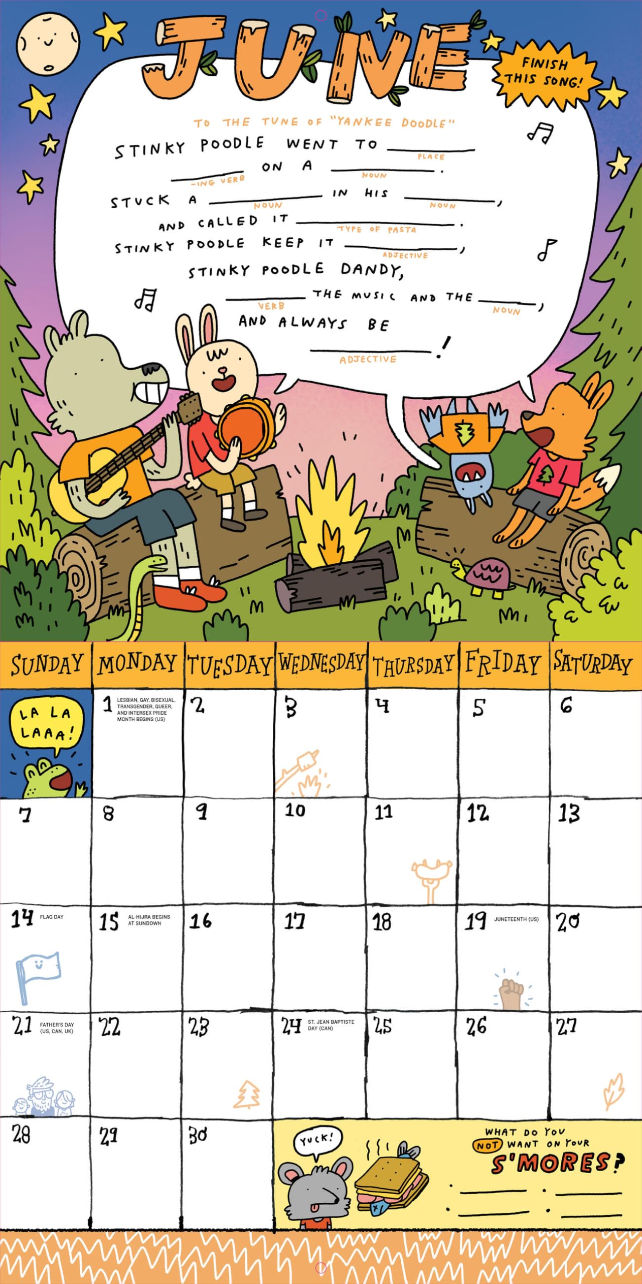 Kid's Awesome Activity Wall Calendar 2026