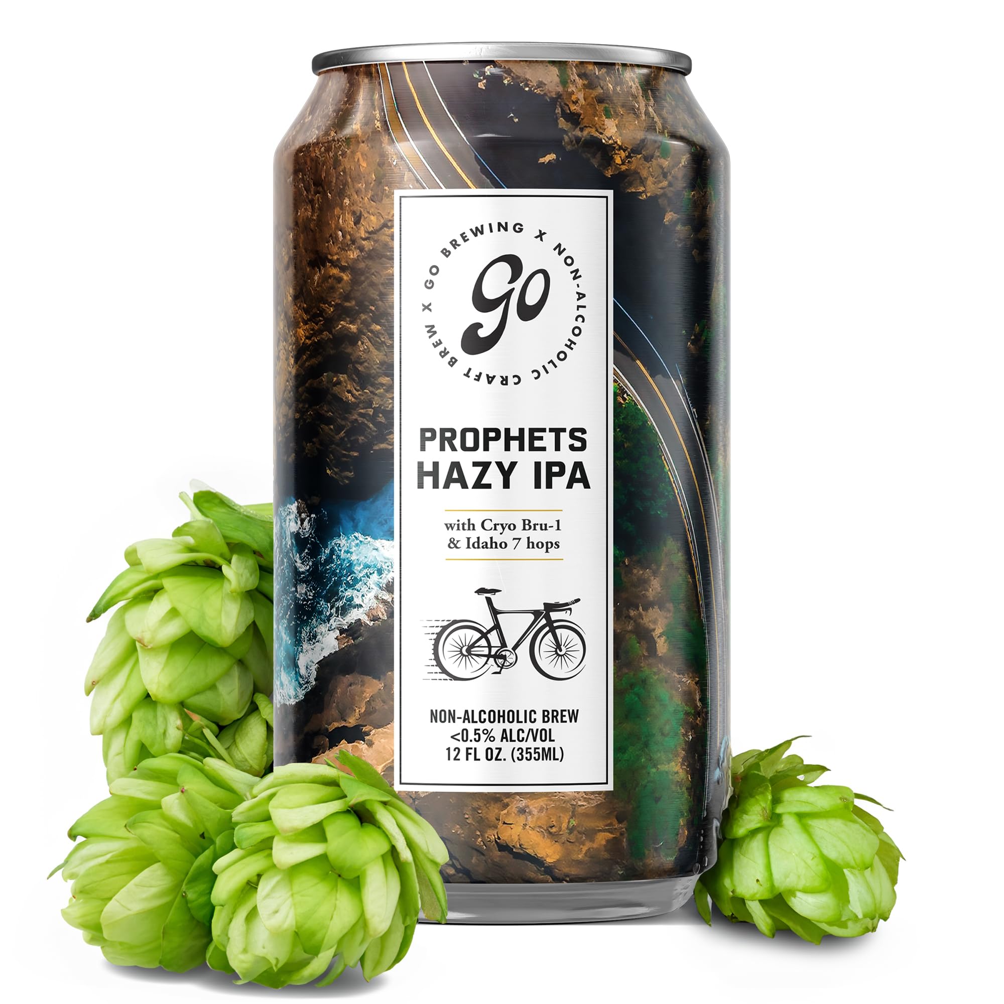 Go Brewing - Prophets Hazy IPA - Non-Alcoholic Craft Beer - Small Batch, Low-Calorie Brew - Smooth, Creamy, and Fruity Flavor Profile - Bold and Smooth Finish - Ideal for Any Occasion (12 Oz, 12 Cans)